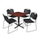 Cain Cain Square Table & Chair Set, Wood, Metal, Polypropylene Top TB3030CH44BK - alternate 1